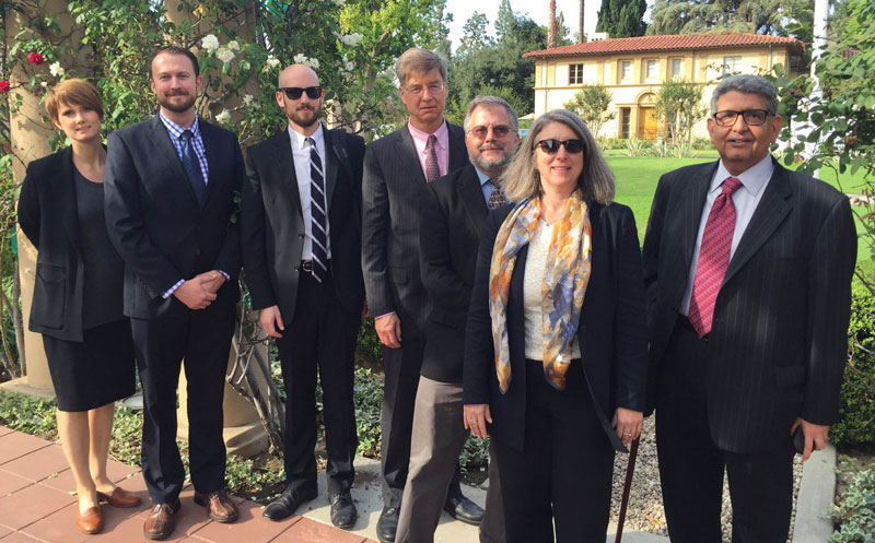 Jim Tyre (on right) with the Jewel v. NSA team in 2015.