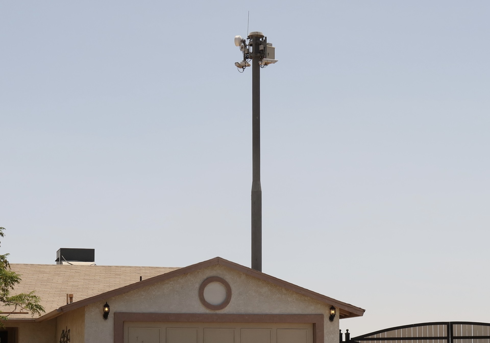 An RVSS from the early 2000s in Calexico, California. A surveillance tower over a home.